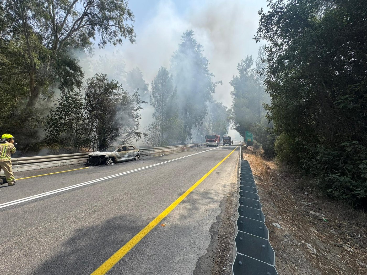בחסות הרוחות והחום | שריפה גדולה מתפשטת ליד בית שמש