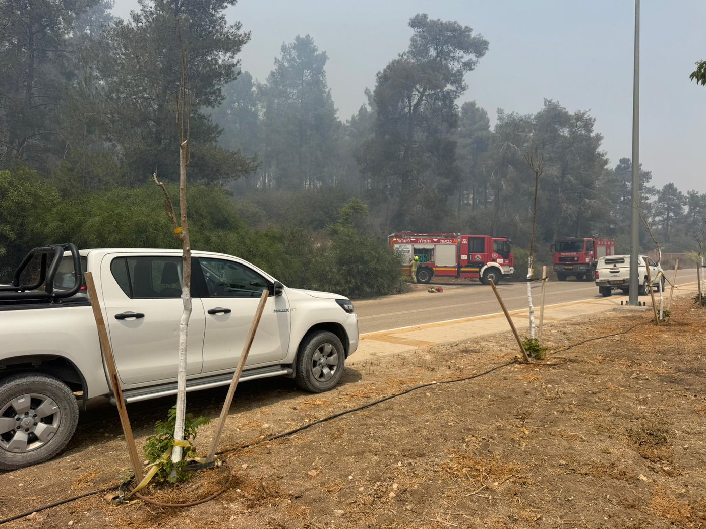 בחסות הרוחות והחום | שריפה גדולה מתפשטת ליד בית שמש