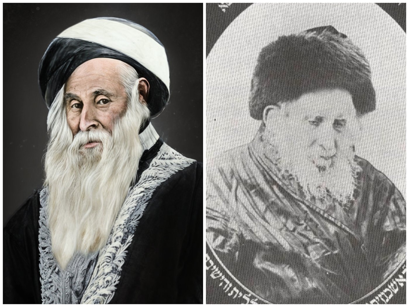 ראשי העדה האשכנזית והספרדית: מימין הרב שמואל סלנט זצ"ל | משמאל-הראשל"צ הספרדי, הרב יעקב שאול אלישר זצ"ל