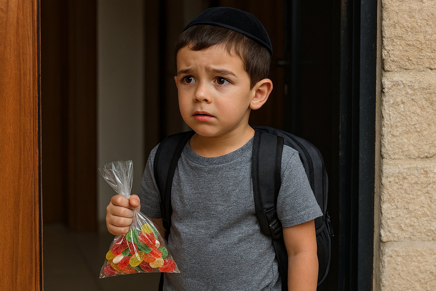 "הוא יצא מהבית עם שקית מלאה ממתקים וצעצועים, כל פריט כמו מנגנון הישרדות קטן"
