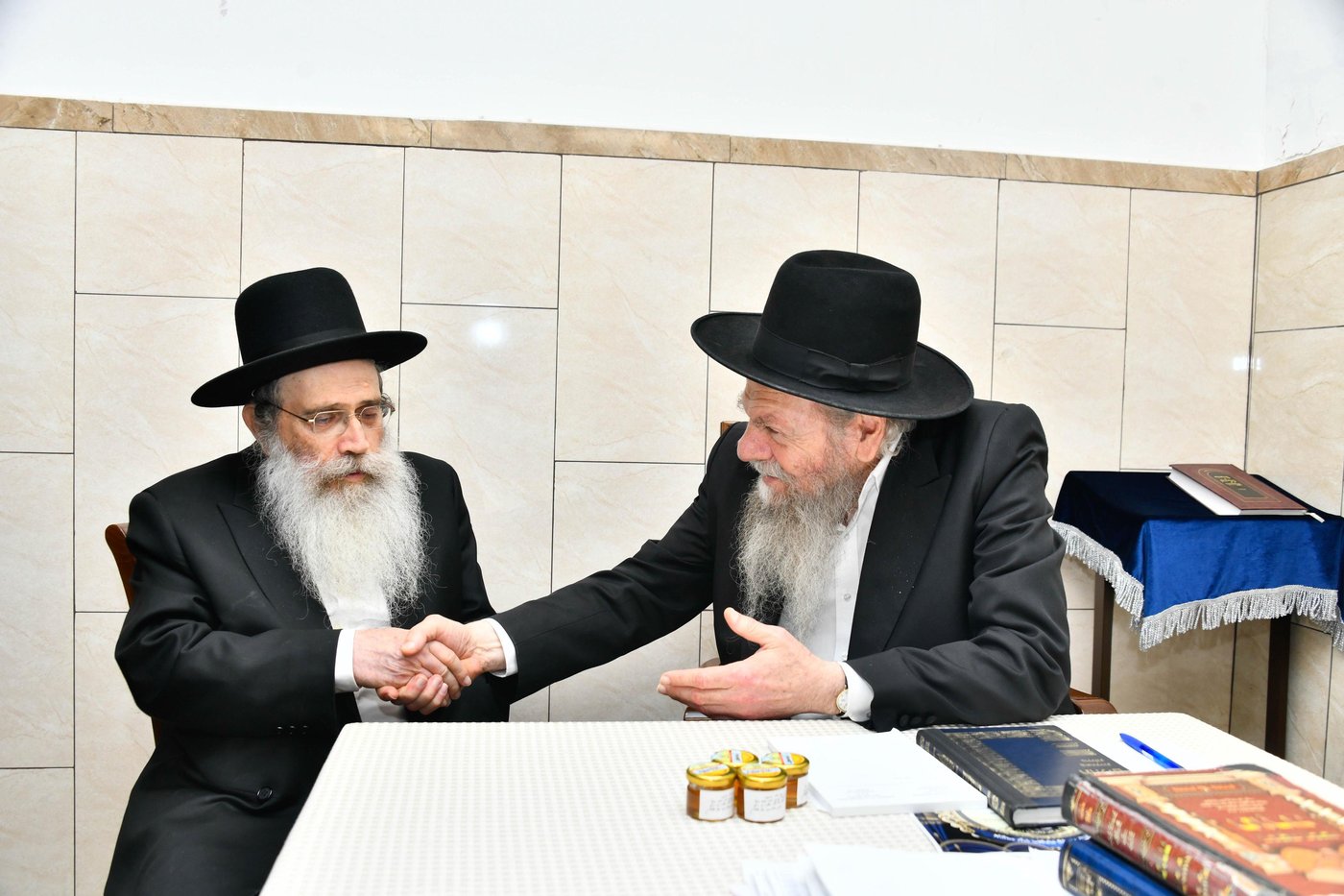 הגר"ש שטיינמן בביקור אצל הגרמ"ש אדלשטיין