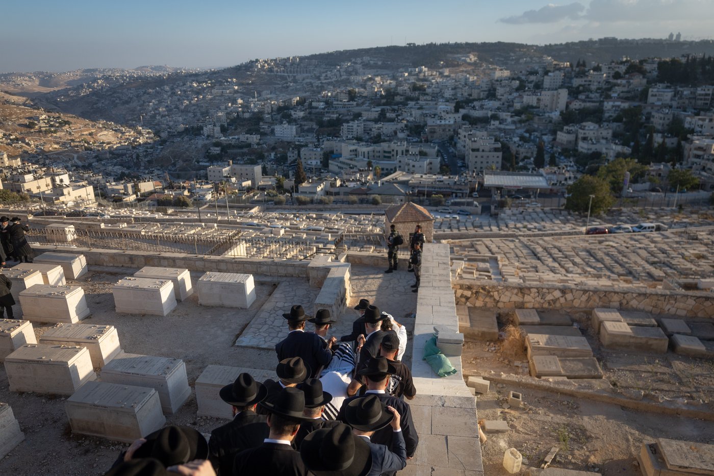 הלווית הרב מרדכי שטיינצג הי"ד שנרצח בפיגוע בצומת רמות