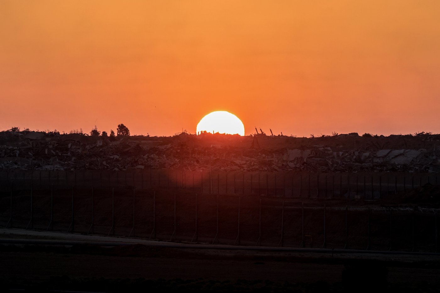 שקיעה מעל רצועת עזה