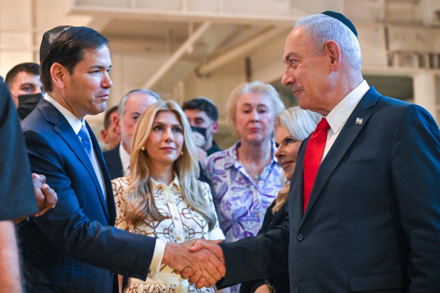 "הנותן תשועה למלכים" לדונלד ג'יי טראמפ: כך נראה ביקורו של רוביו במקום הקדוש