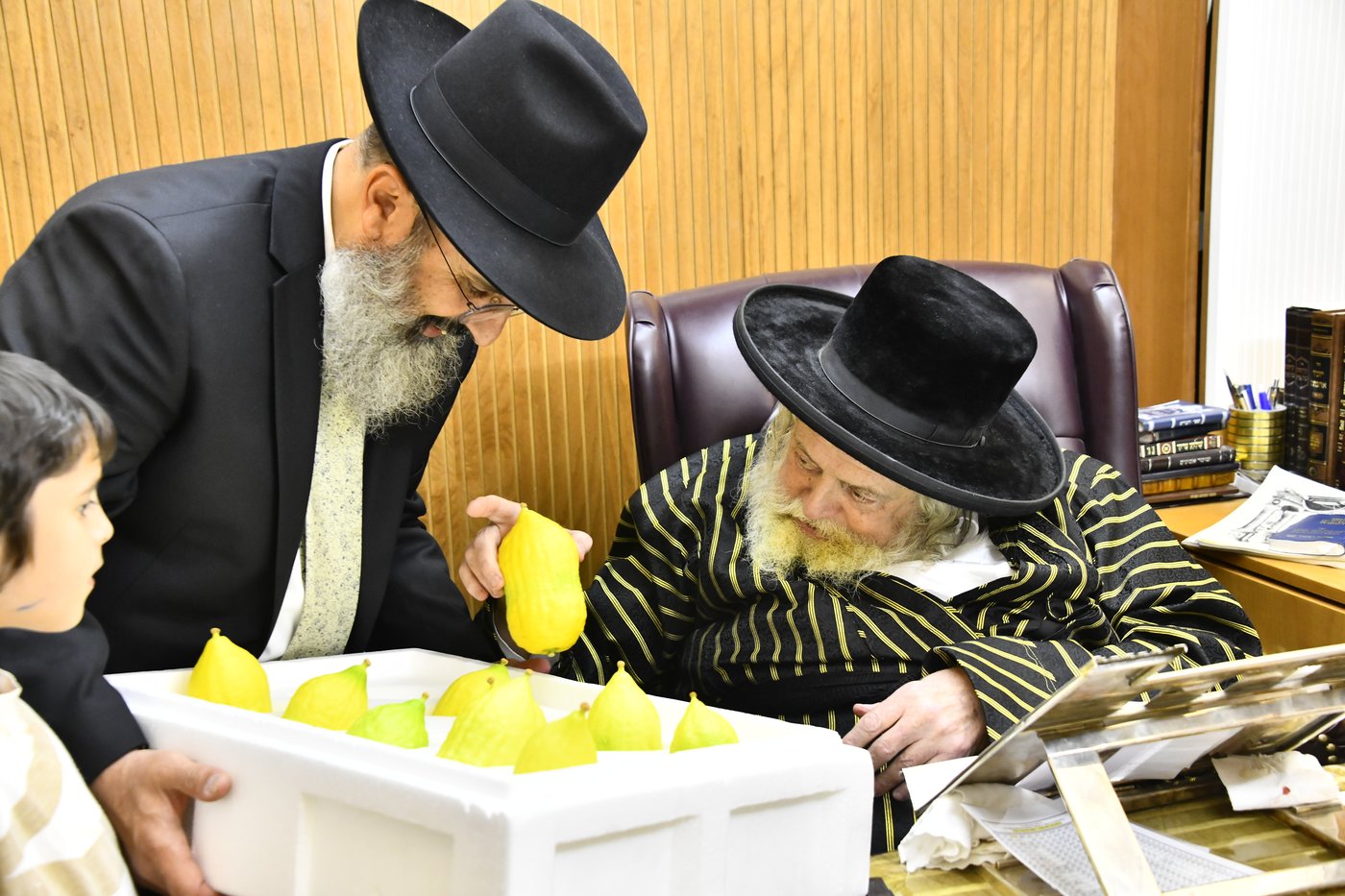 האדמו"ר מתולדות אברהם יצחק בודק אתרוגים