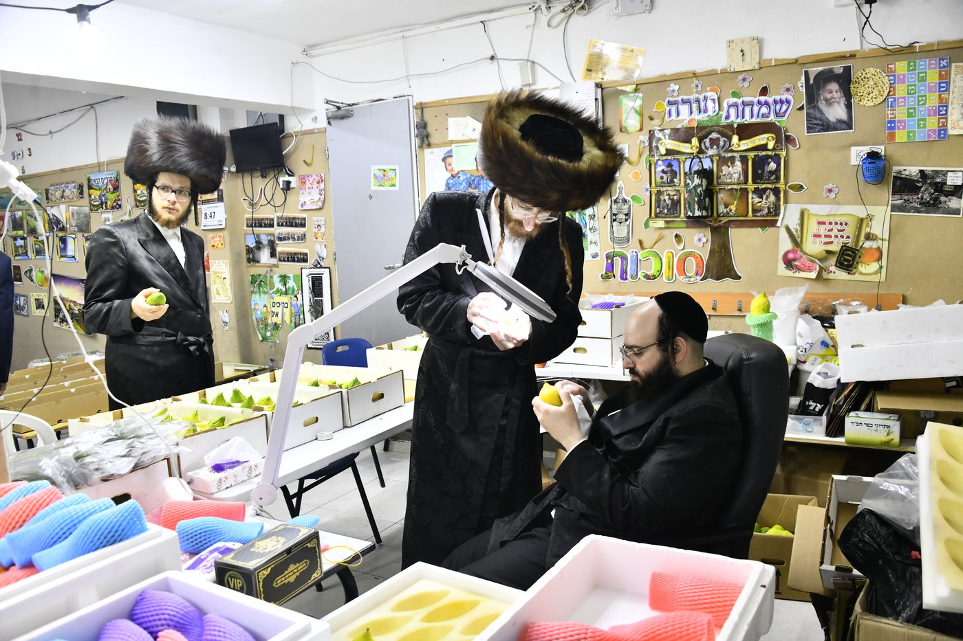מראות ערב חג הסוכות בבני ברק
