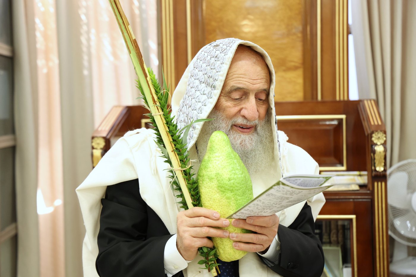 הגאון רבי ראובן אלבז בנטילת לולב