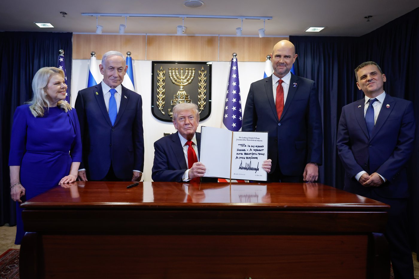 יום היסטורי: נשיא ארה"ב דונלד טראמפ בכנסת ישראל | גלריה חגיגית 