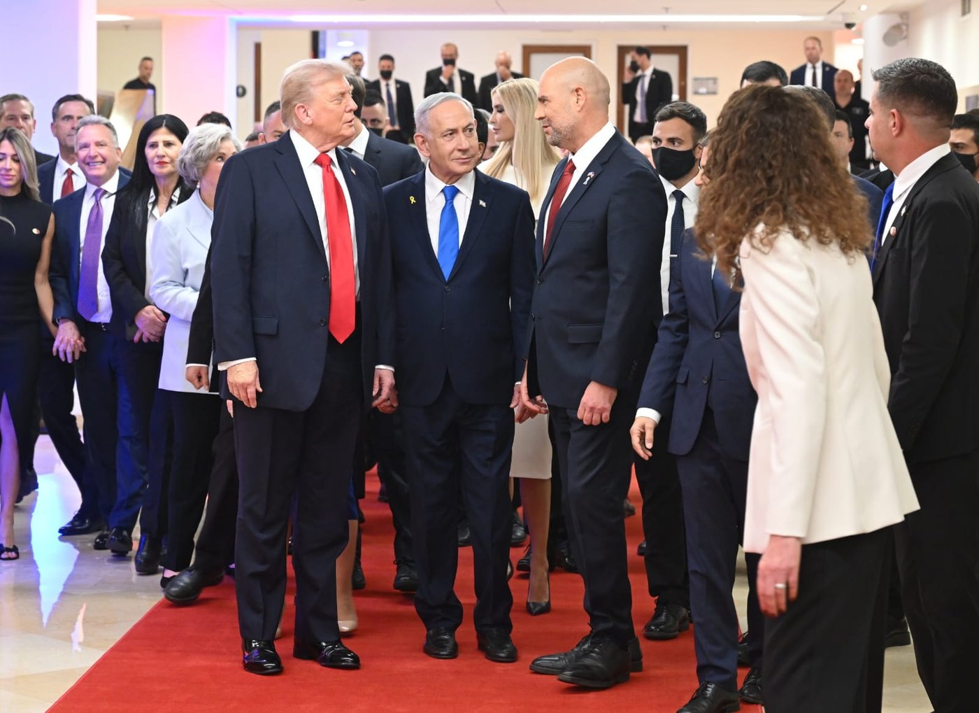 נתניהו וטראמפ בכנסת