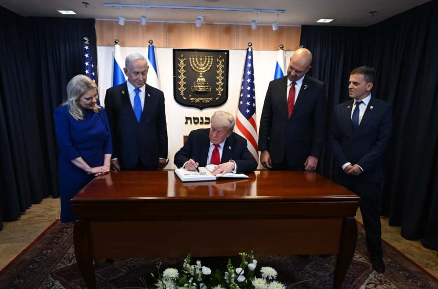 יום היסטורי: נשיא ארה"ב דונלד טראמפ בכנסת ישראל | גלריה חגיגית 