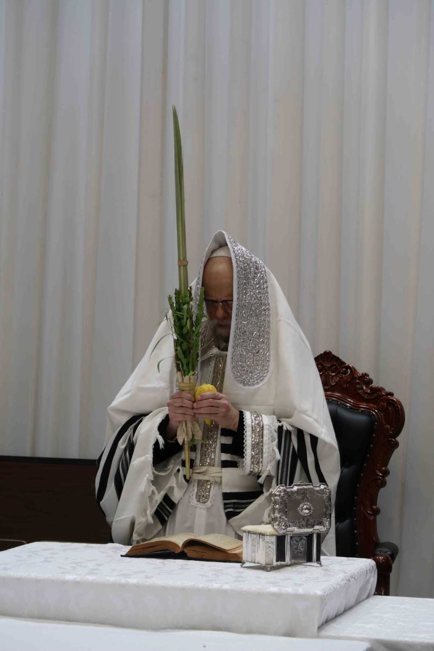 הושענא רבה בחצה"ק סערט ויז'ניץ