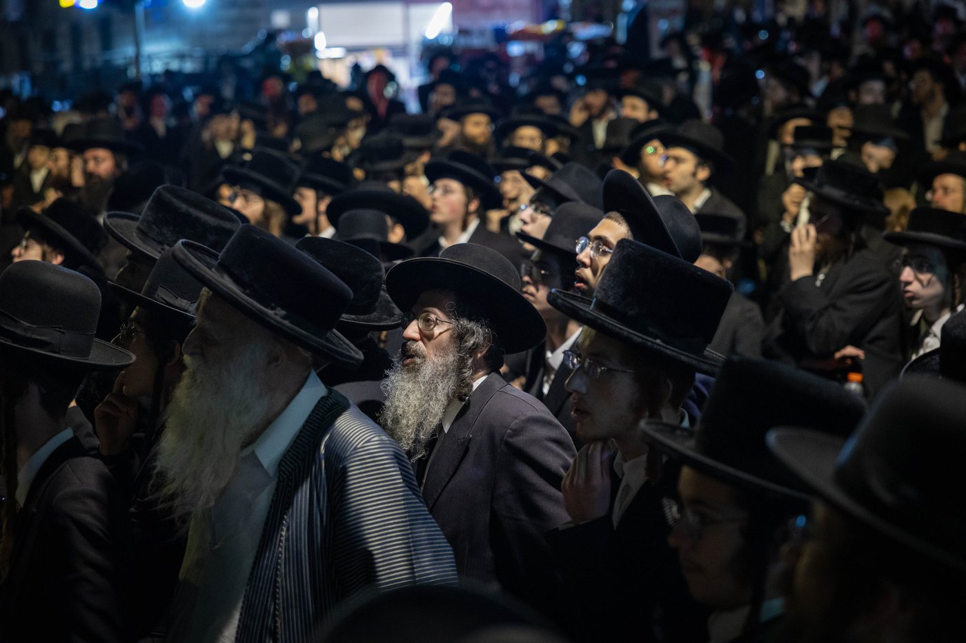 מחאה נגד גזירת הגיוס בראשות האדמו"ר ממשכנות הרועים
