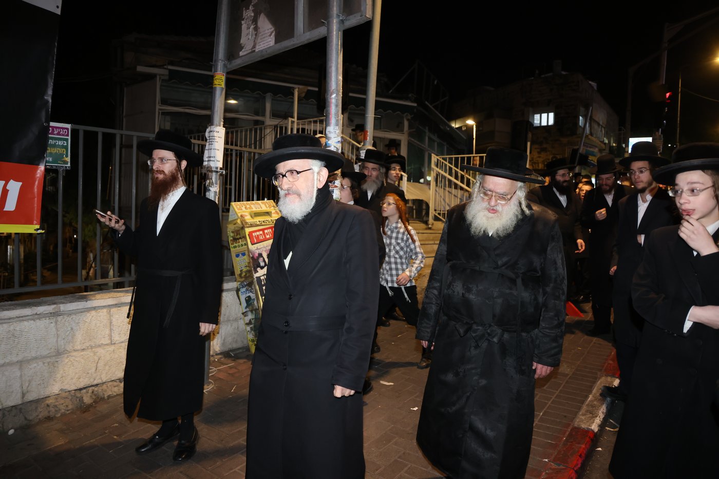 מחאה נגד גזירת הגיוס בראשות האדמו"ר ממשכנות הרועים