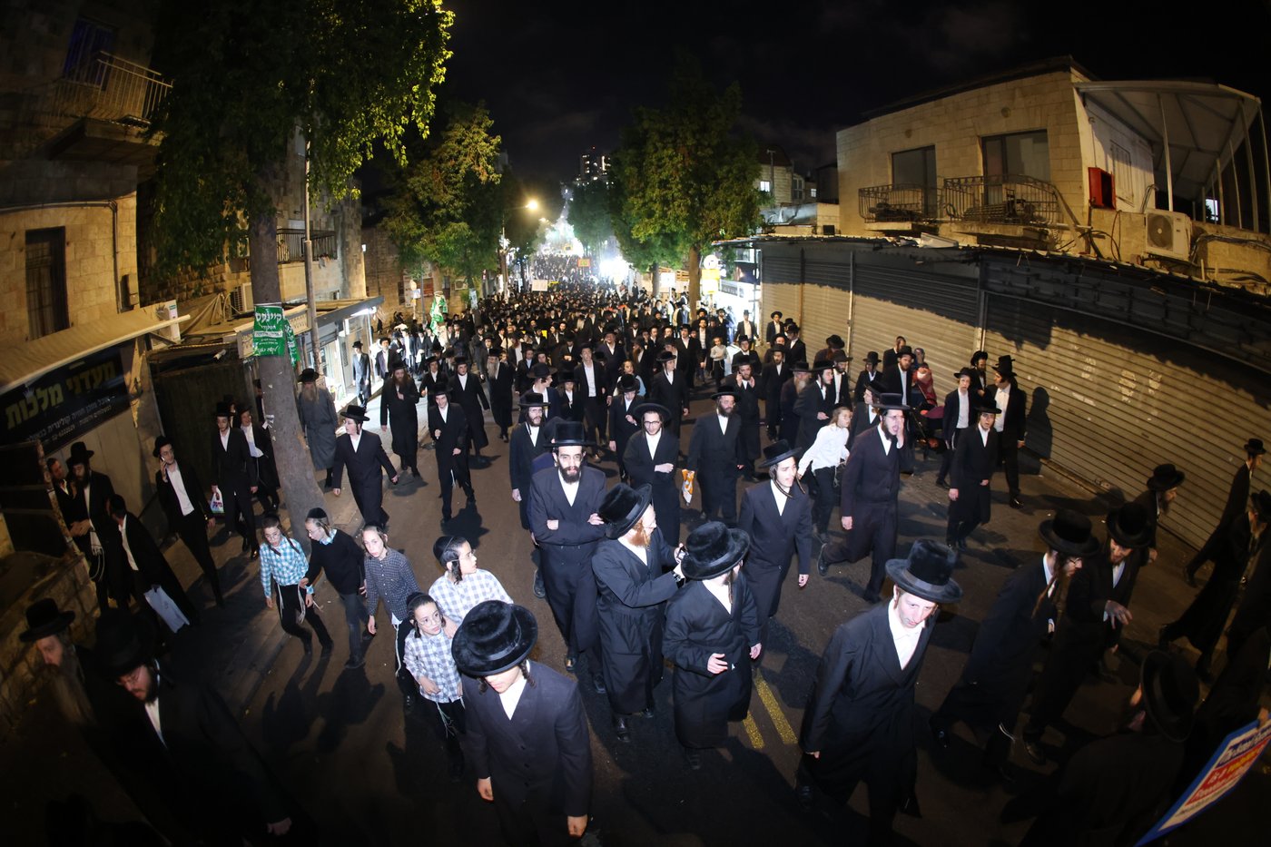 מחאה נגד גזירת הגיוס בראשות האדמו"ר ממשכנות הרועים