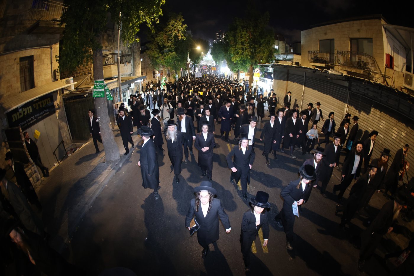 מחאה נגד גזירת הגיוס בראשות האדמו"ר ממשכנות הרועים