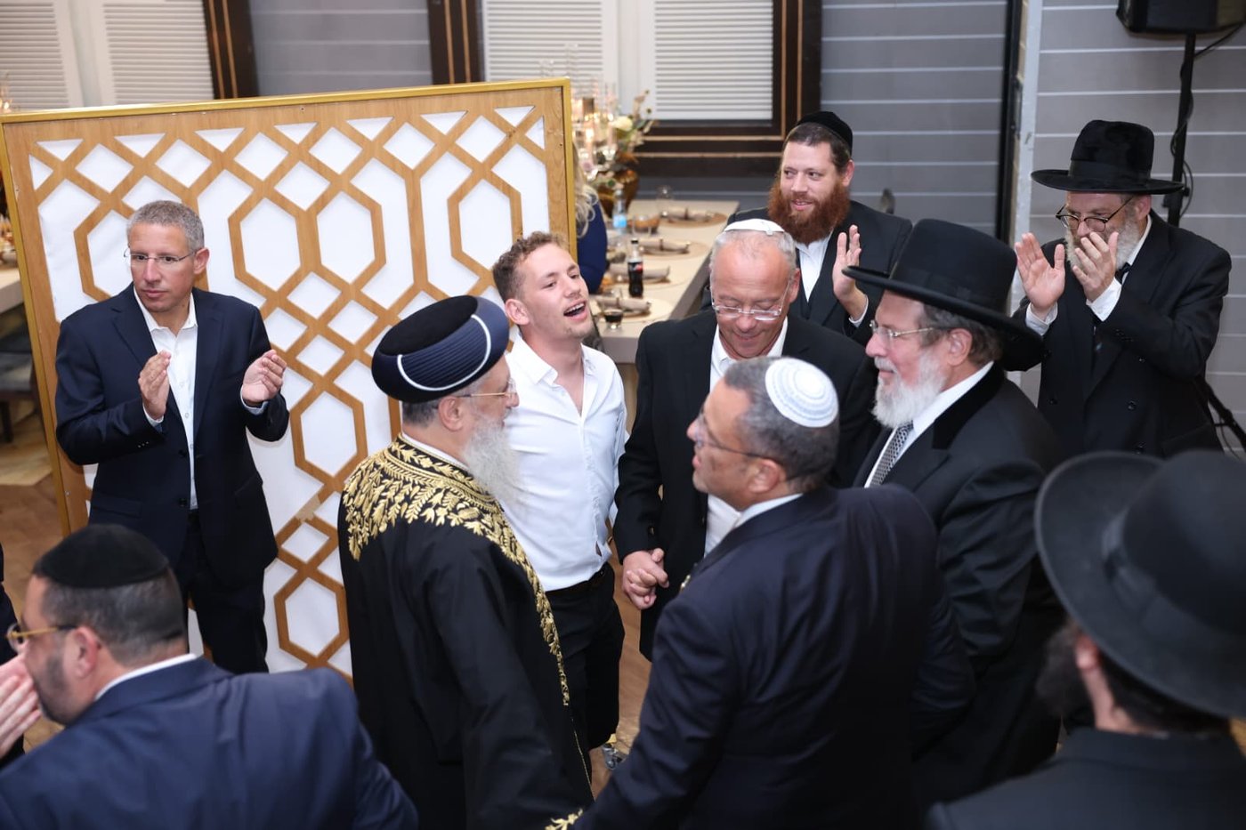 ראש העיר ירושלים ערך שבע ברכות לבתו, כולם הגיעו לברך • צפו בגלריה