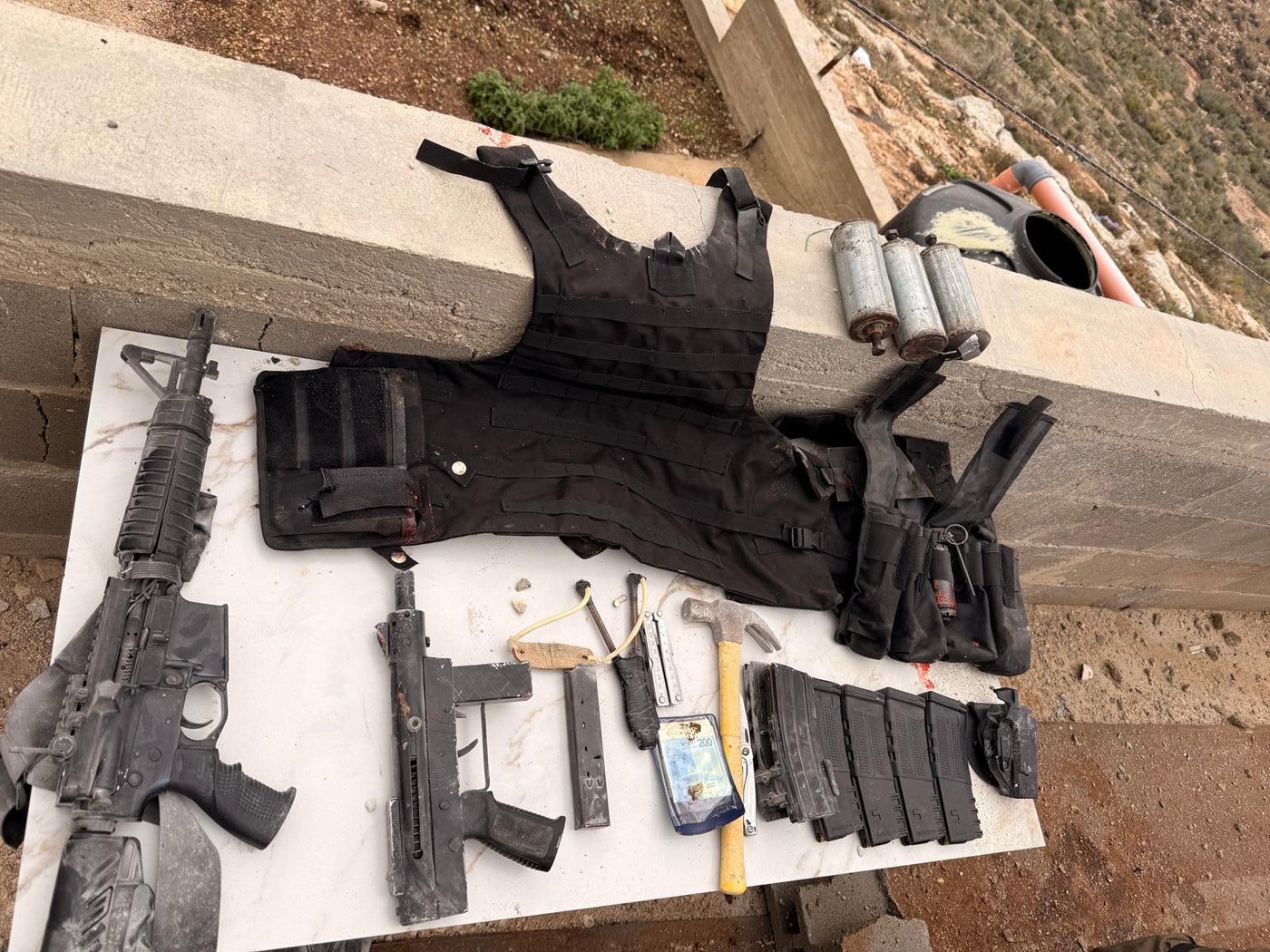 אמצעי הלחימה שאותרו במהלך הפעילות