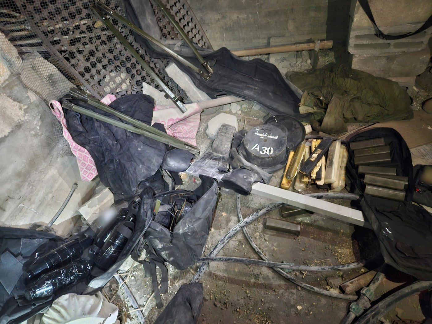 אמצעי לחימה שאותרו על ידי הכוחות