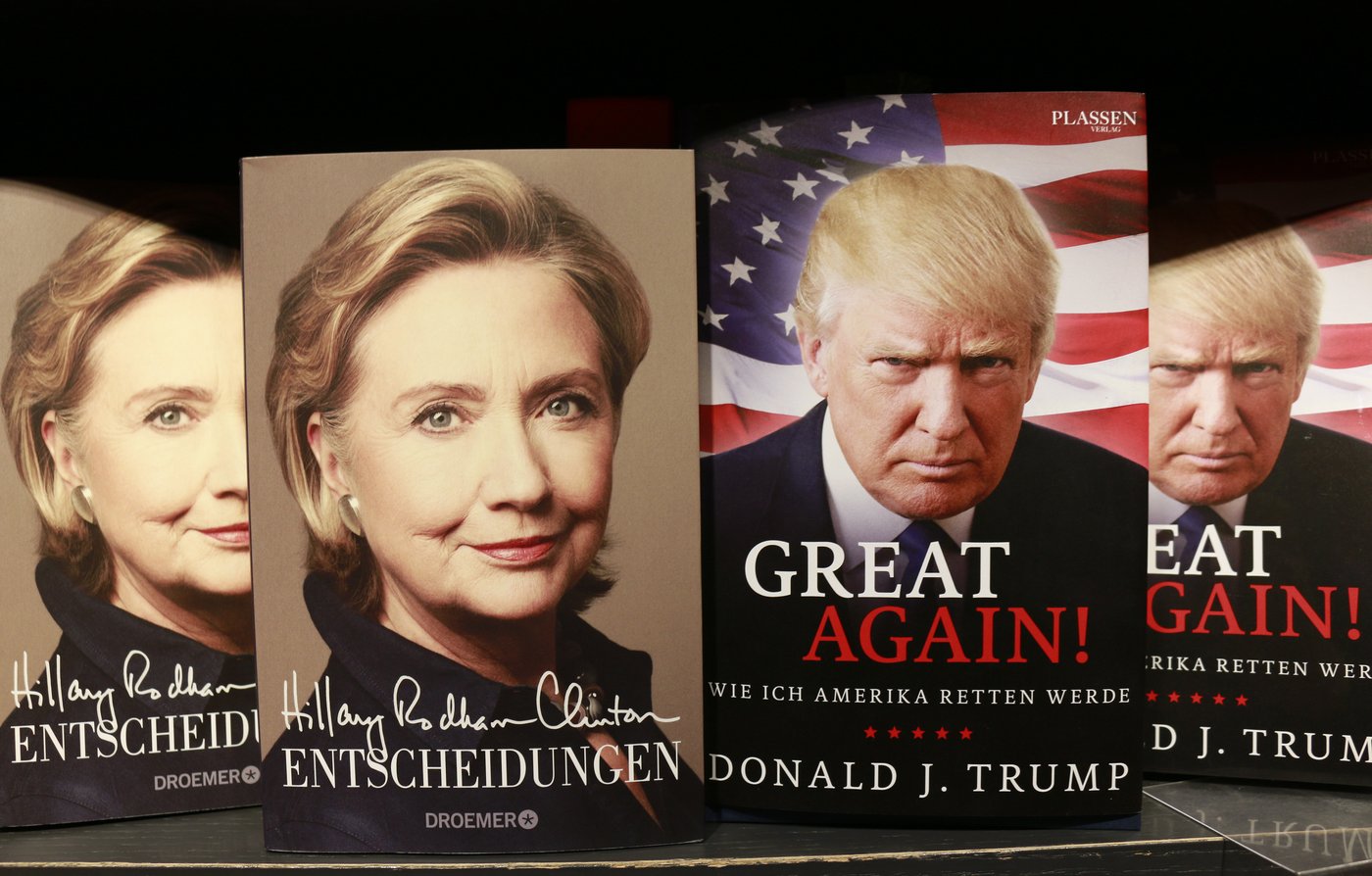 טראמפ וקלינטון בקמפיין לבחירות. אילוסטרציה