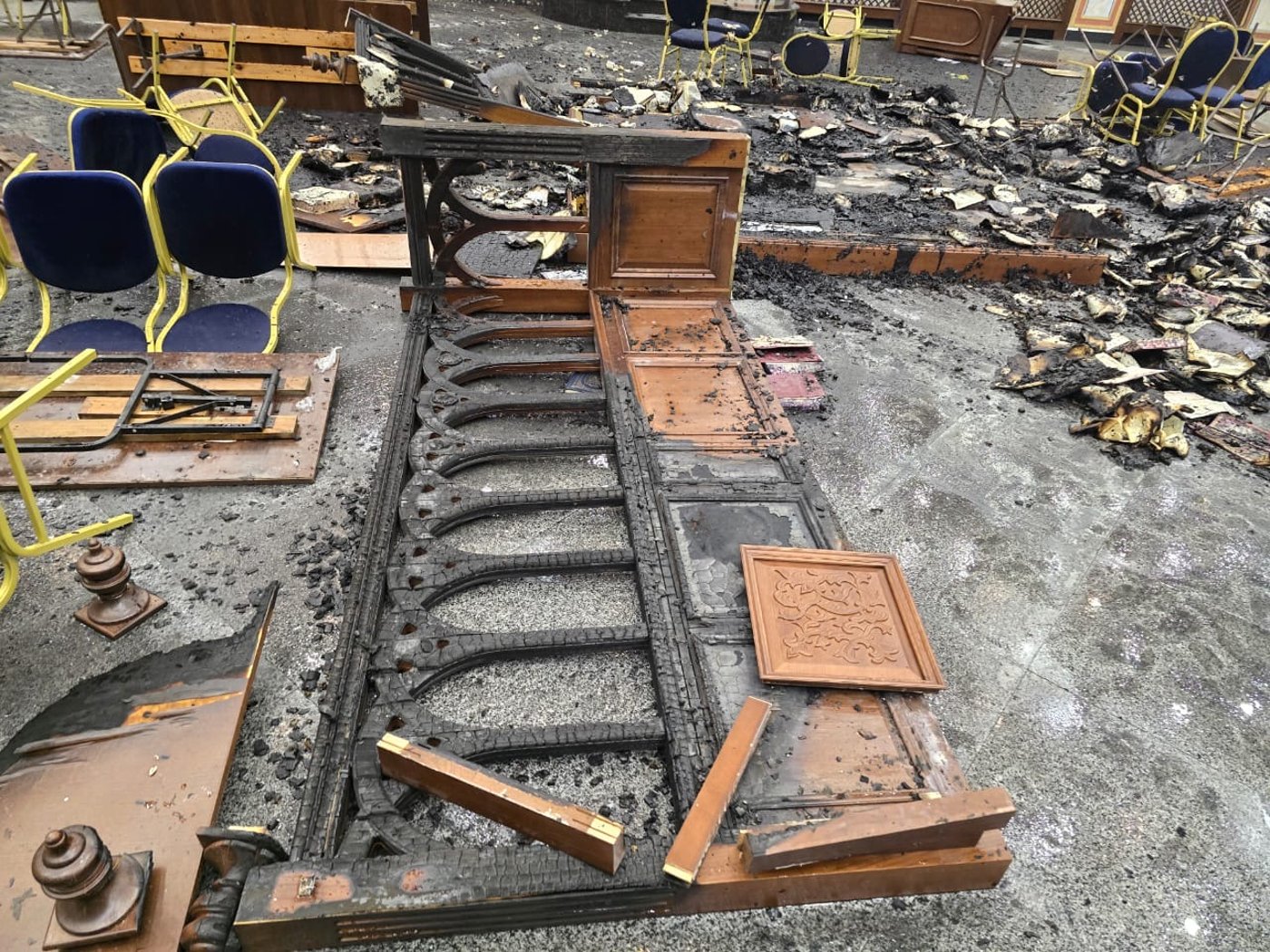 ה"קלויז קדישא" של סאדיגורה הוצת בידי מתמודד נפש | תיעוד מההרס הכבד