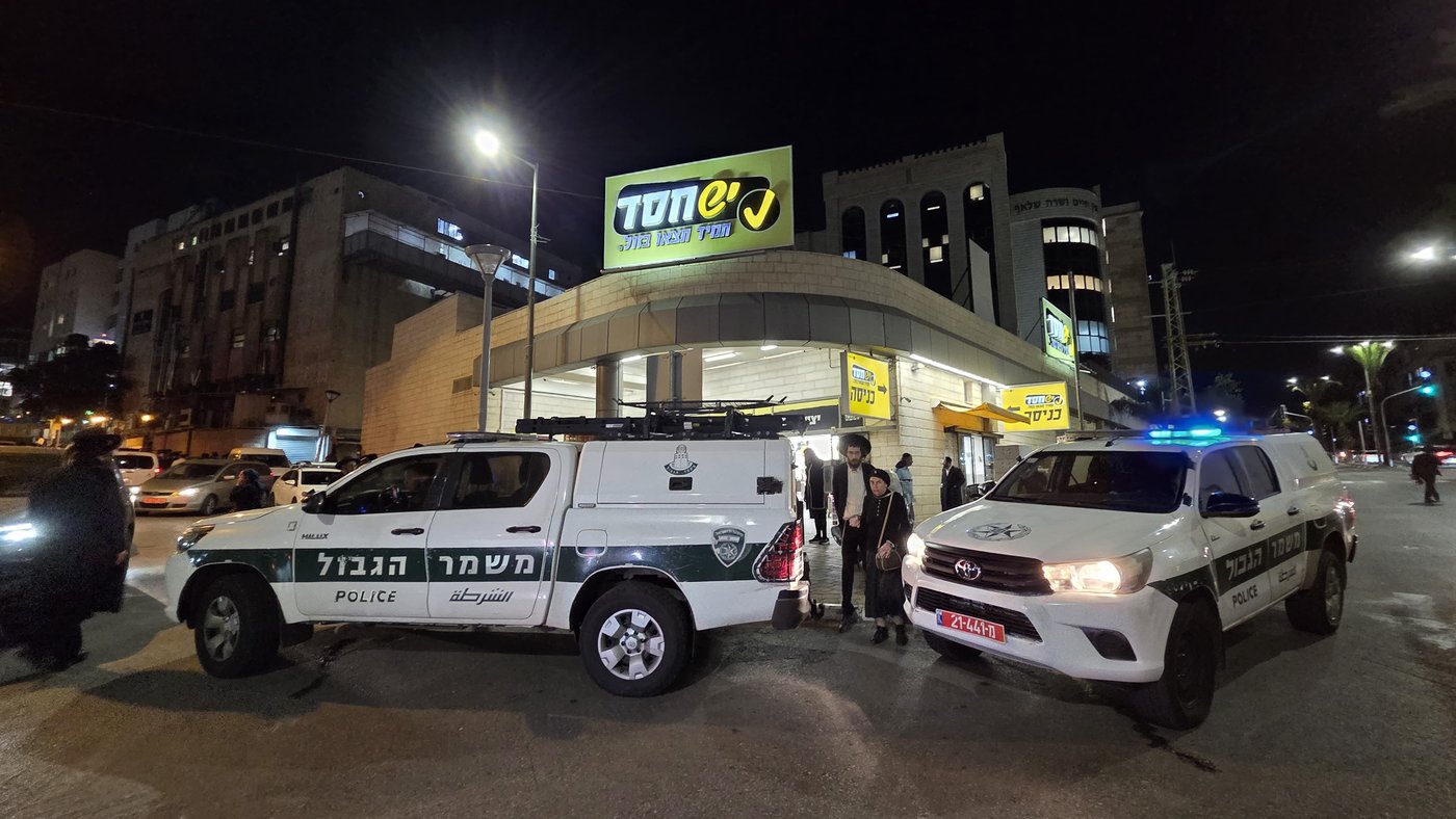 כוחות המשטרה סמוך למרכז החסידות אמש בבני ברק