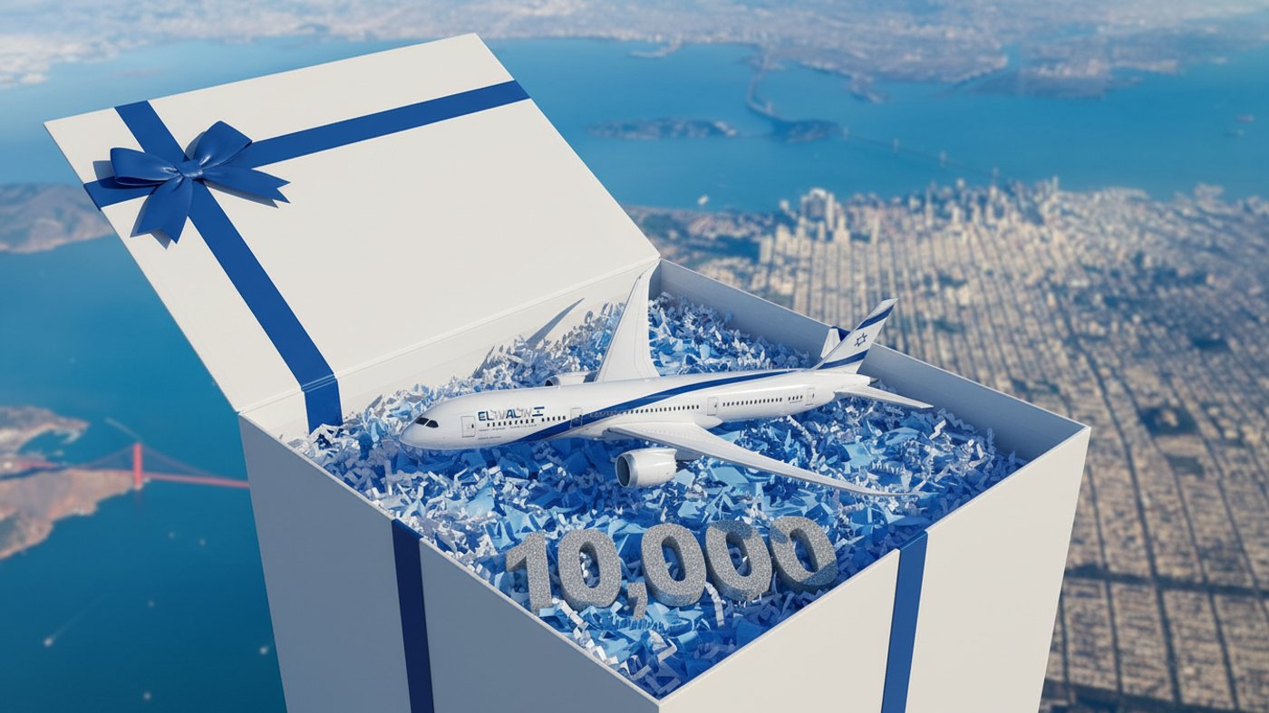 ״חמישי שמח״ חוזר:  אל על מחלקת 10,000 נקודות מתנה - רק היום! 