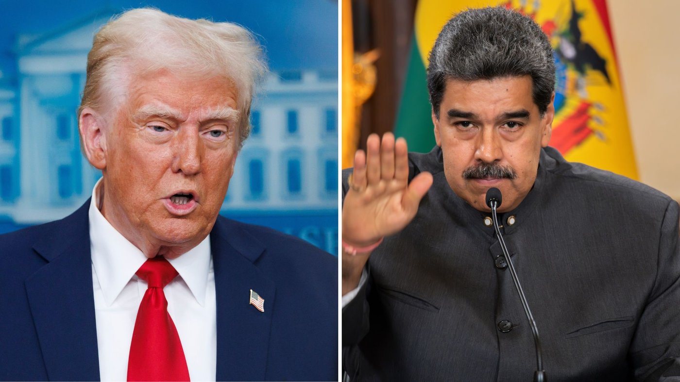 הנשיא מדורו מימין, הנשיא טראמפ משמאל