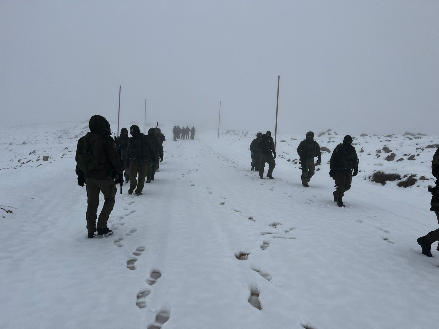 לוחמי חטיבת "ההרים" (810) בשלג בהר החרמון