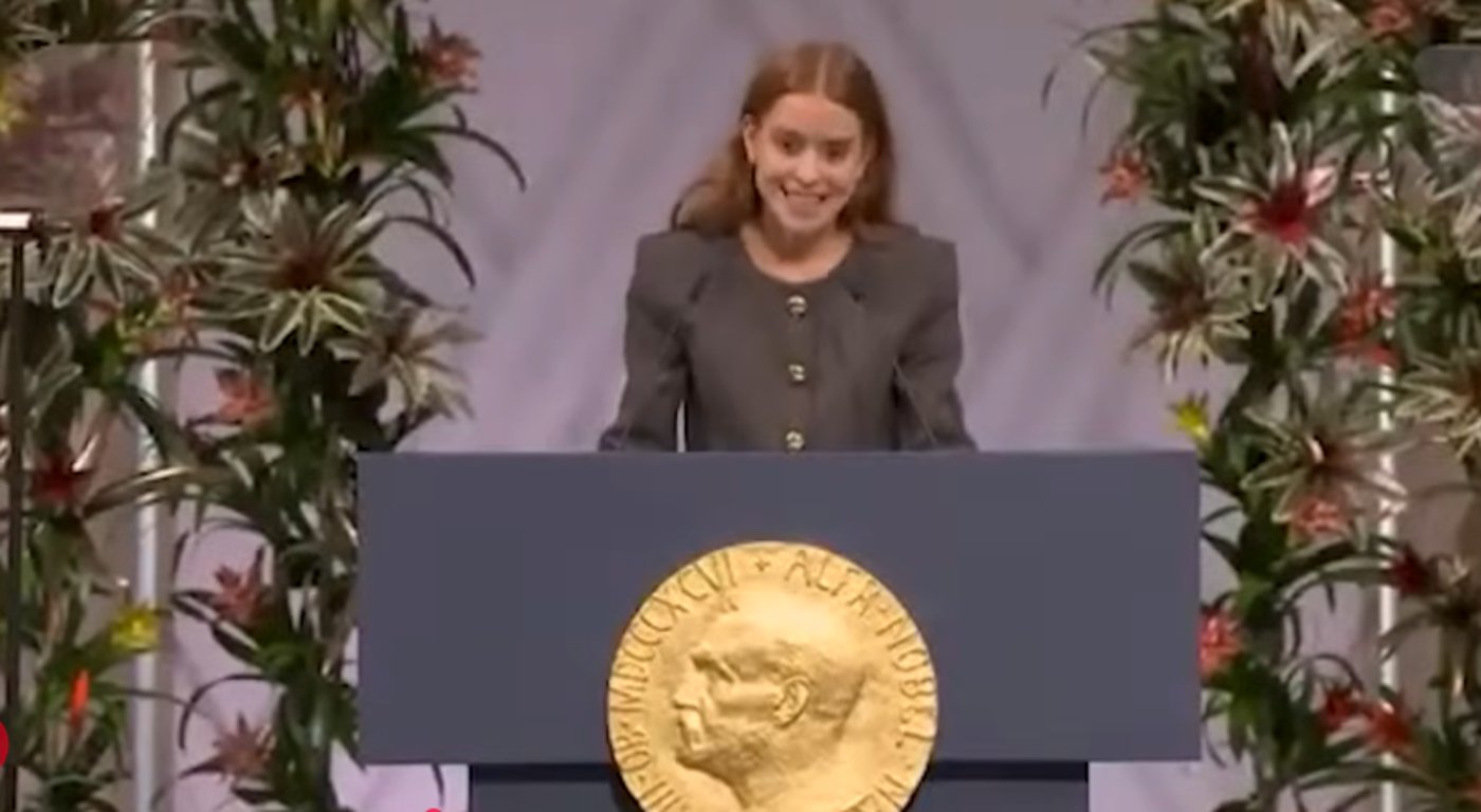 הבת אנה קורינה סוסה - אמש בקבלת הפרס