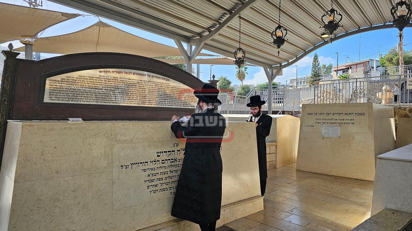 הרה"צ רבי יעקב יוסף הגר בתפילה בעיה"ק טבריה 