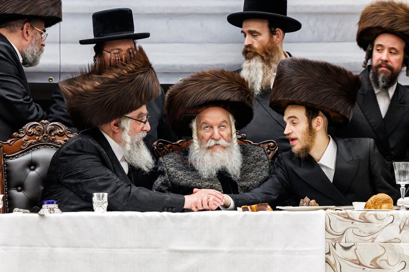 האדמו"ר מויז'ניץ מונסי בשמחת בית באבוב