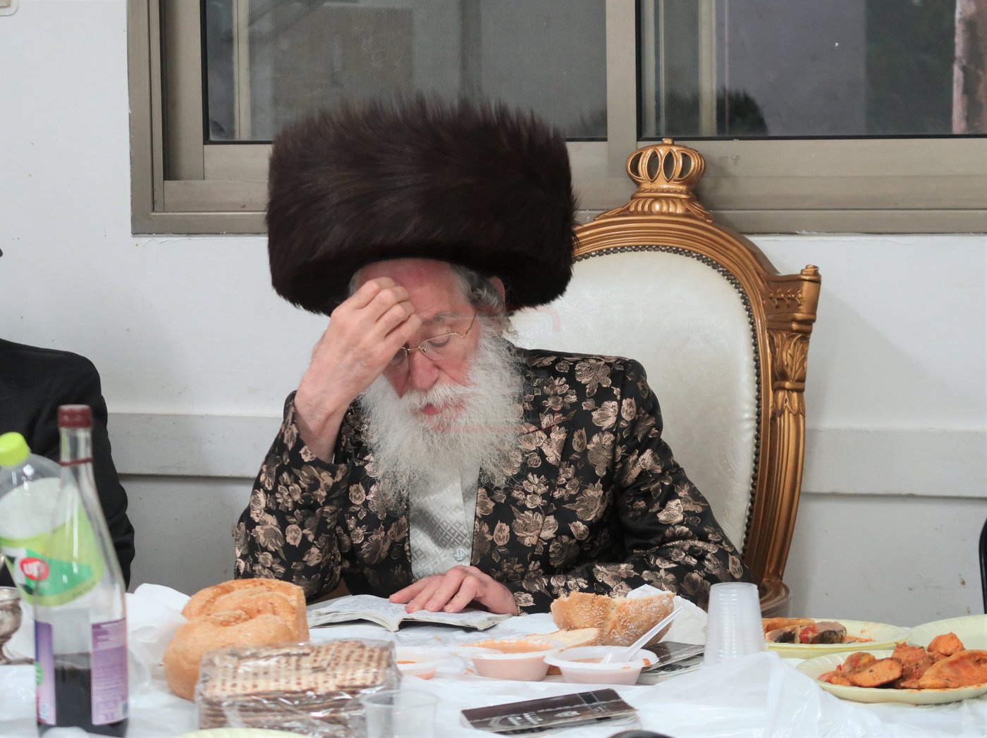 האדמו"ר מספינקא ירושלים בשבת באתרא קדישא מירון 