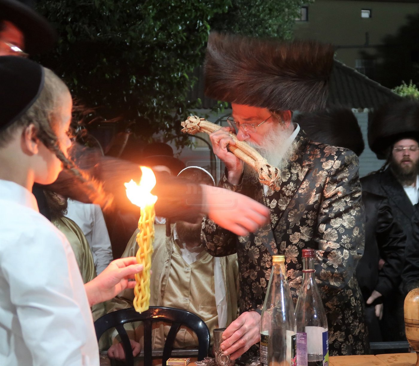 האדמו"ר מספינקא ירושלים בשבת באתרא קדישא מירון 
