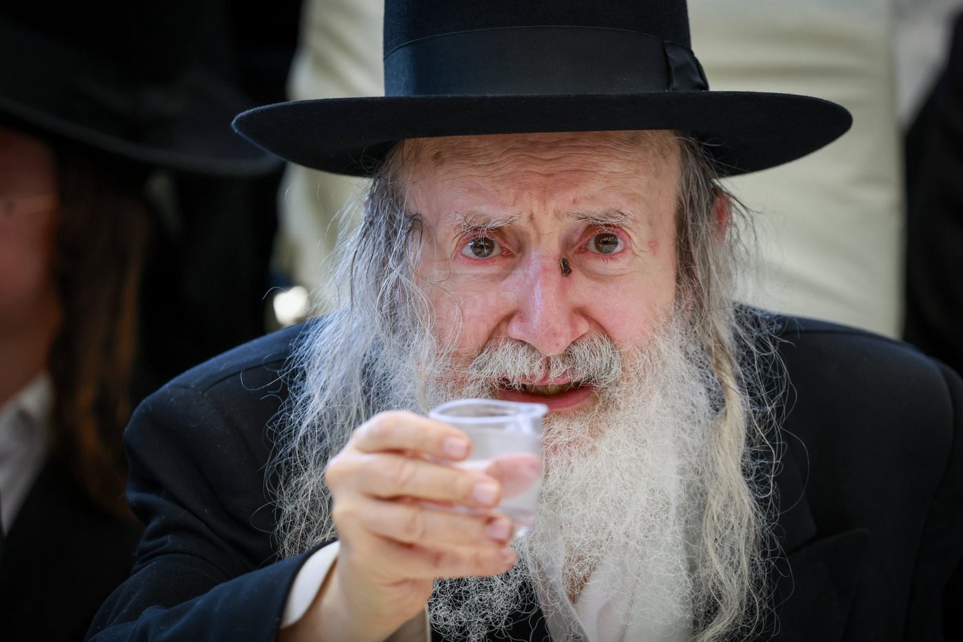 האדמו"ר מאמשינוב בטיש הילולא בצפת 