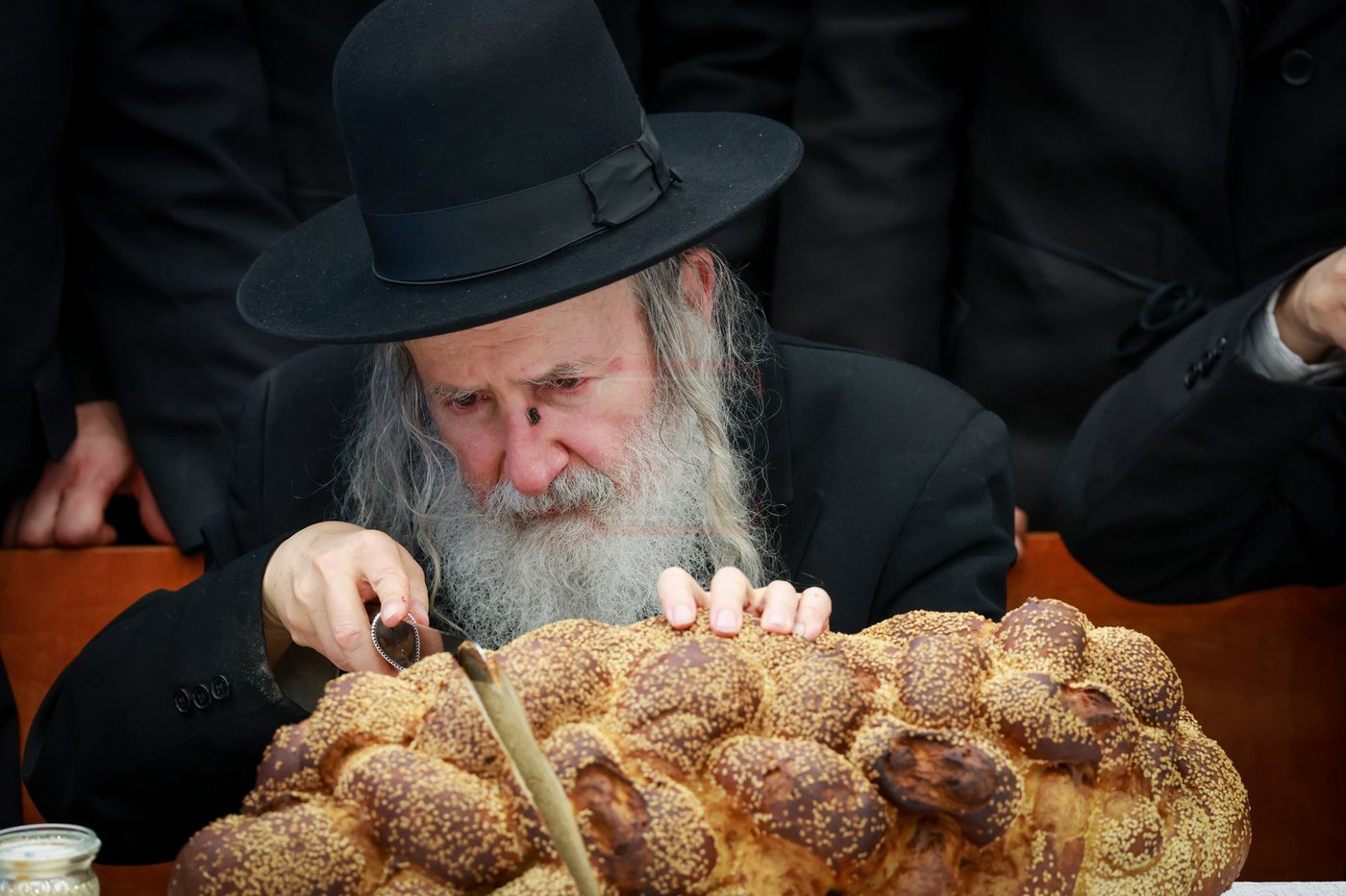 האדמו"ר מאמשינוב בטיש הילולא בצפת 