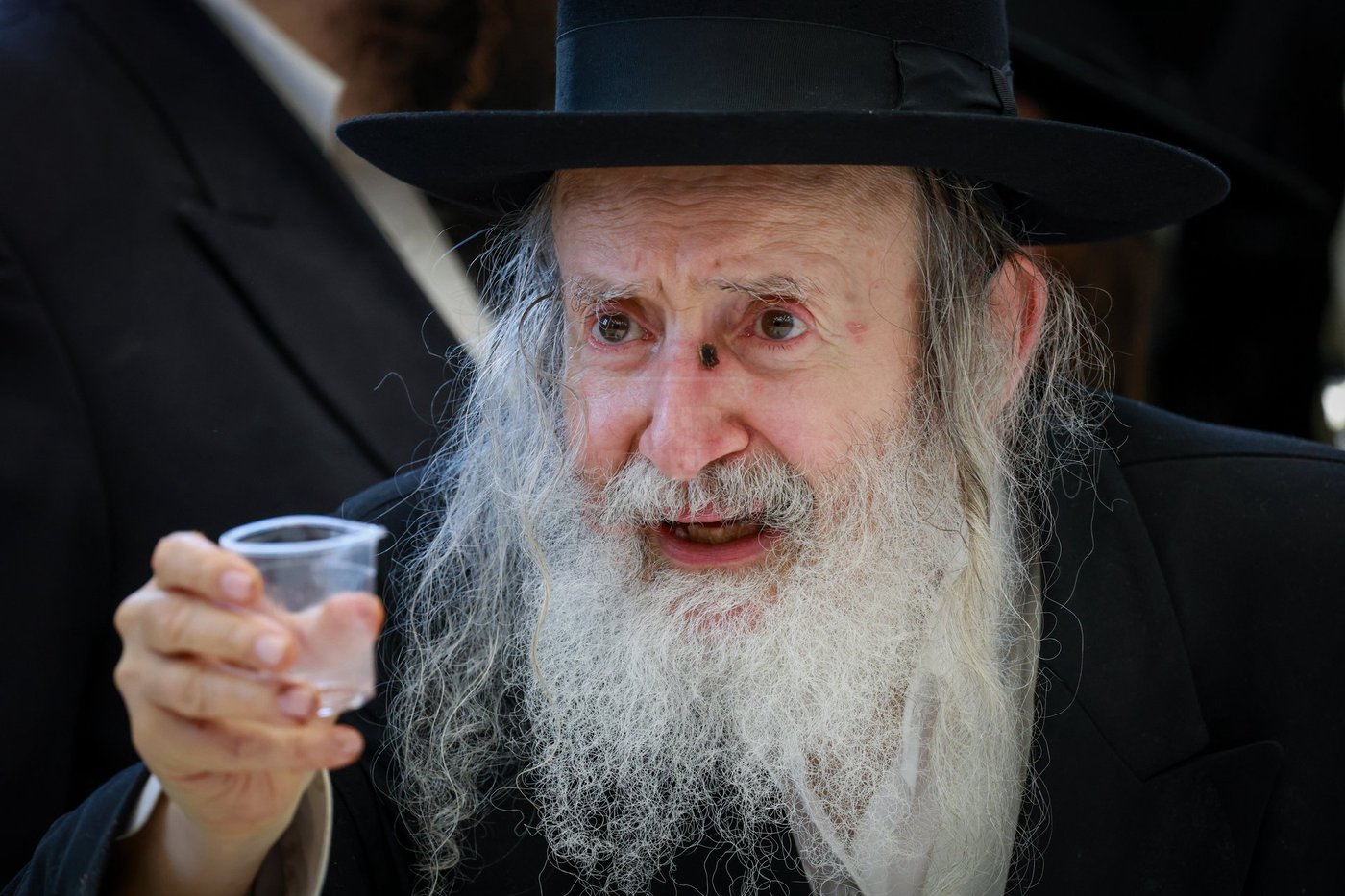 האדמו"ר מאמשינוב בטיש הילולא בצפת 