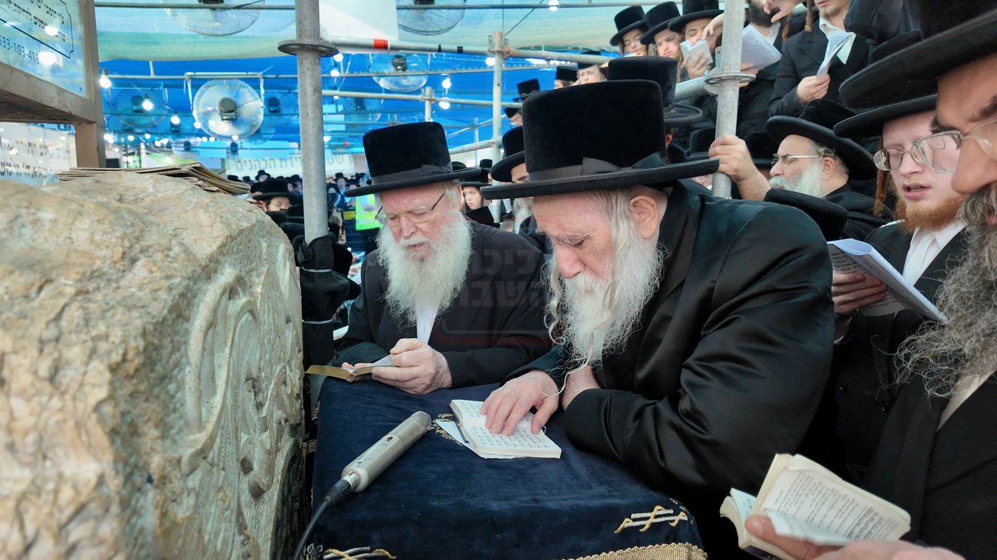 האדמו"ר ממחנובקא בעלזא בעליה לציון בהר המנוחות