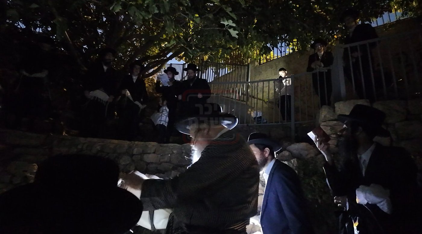 הרבי ממבקשי אמונה באמירת תשליך במעיין במברשת ציון