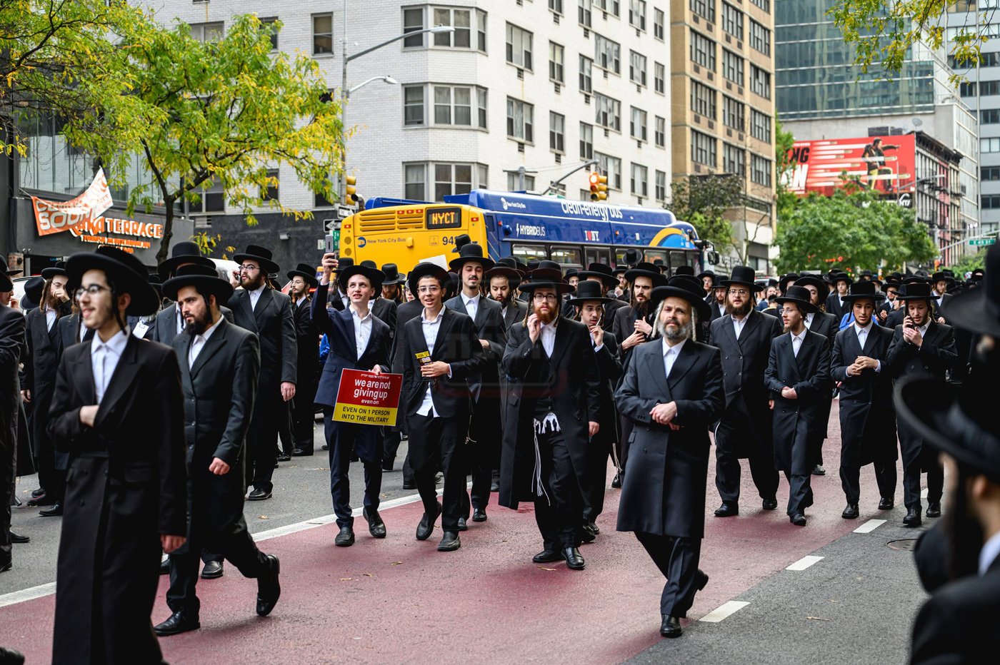 עצרת הרבבות נגד גזירת הגיוס במנהטן