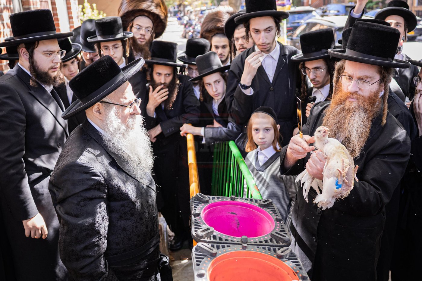 האדמו"ר מצאנז קלויזנבורג במנהג כפרות