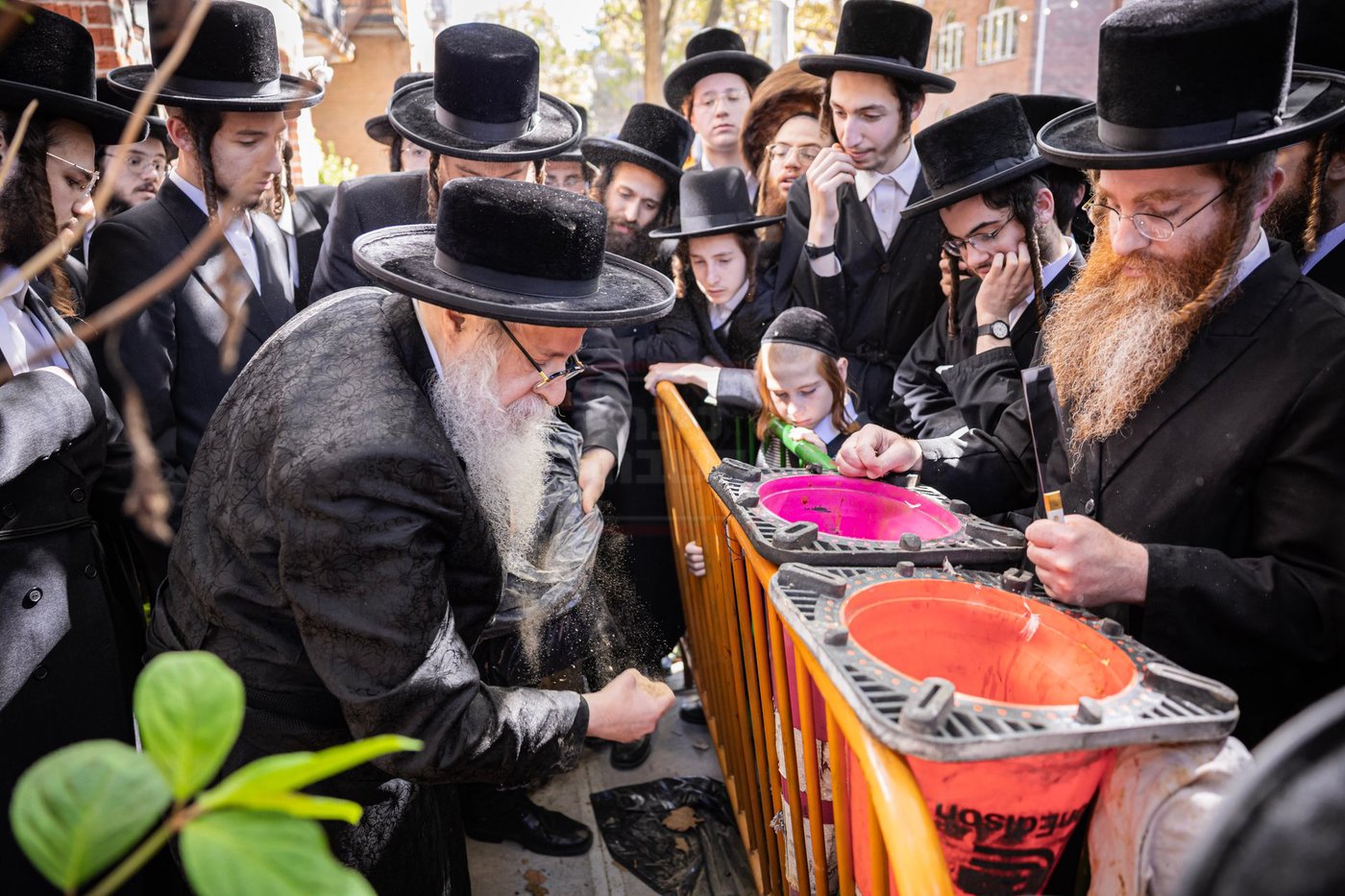 האדמו"ר מצאנז קלויזנבורג במנהג כפרות