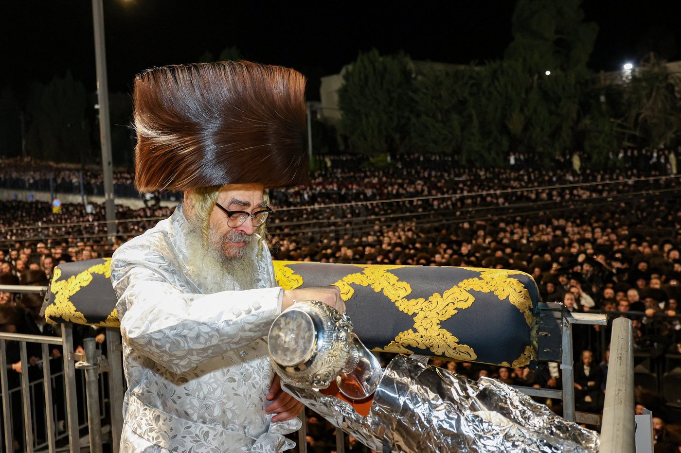 האדמו"ר מסאטמר בהדלקה במירון