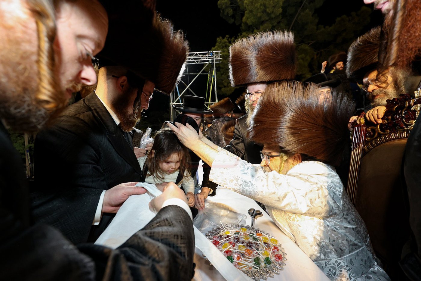 האדמו"ר מסאטמר בהדלקה במירון