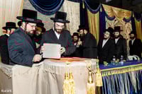 הנחת אבן הפינה בבעלזא קריית גת