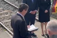 הקדיש של הנשיא יצחק הרצוג בתחנת הרכבת גרונוולד | צפו בתיעוד