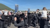 ל"ג בעומר במירון: עשרות ילדי חלאקה בריקוד עם הוריהם | תיעוד מפעים