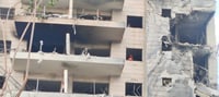 אחת מזירות הנפילה בפתח תקווה