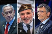 השופט יצחק עמית, האלוף (במיל') דוד זיני וראש הממשלה בנימין נתניהו