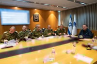 שר הביטחון בהערכת מצב בקריה