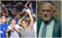 הרב צ'ייט לצד בחורים ב'בני תורה'